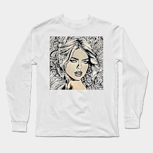 Face of Kate Long Sleeve T-Shirt